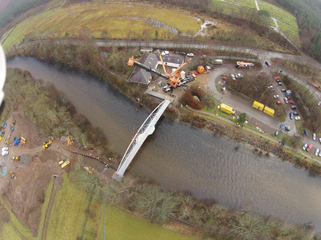 Glen Nevis Footbridge Installed