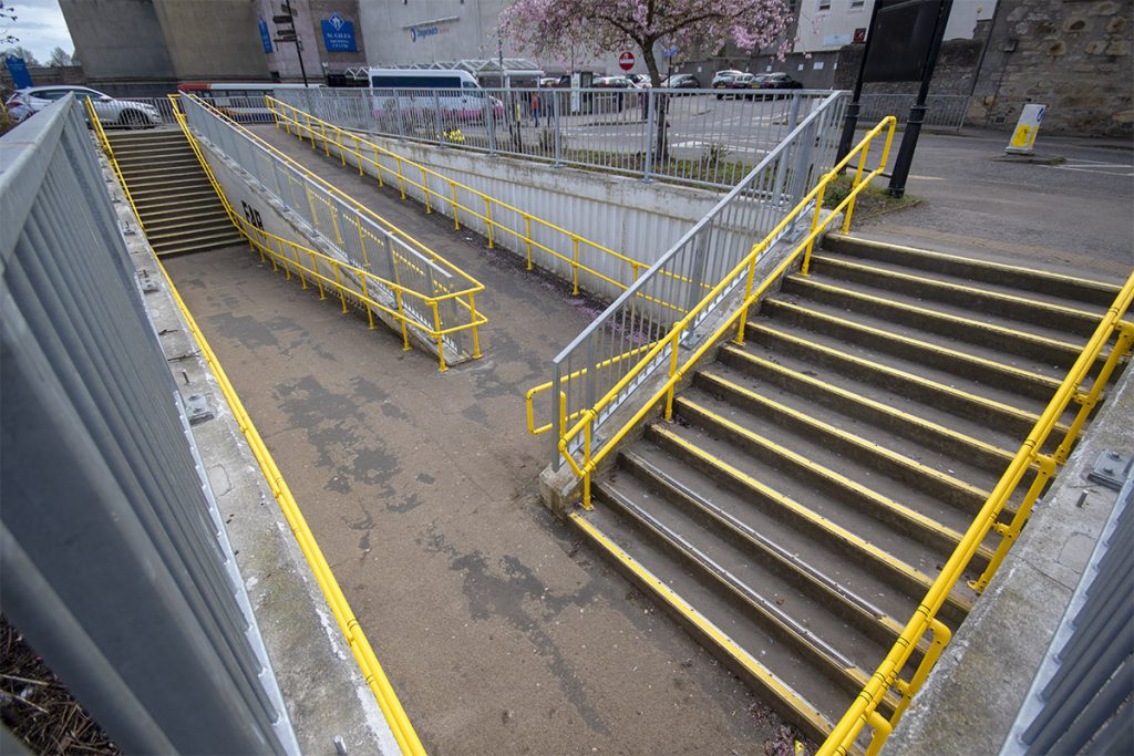 Bright handrail for key site in Elgin