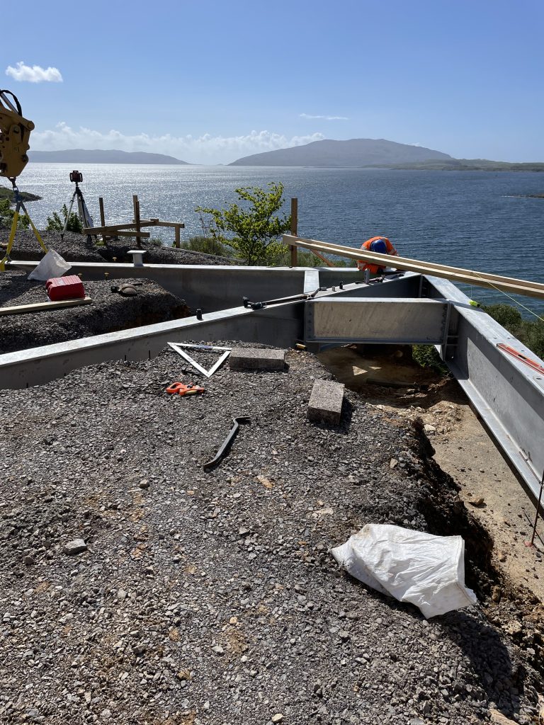 Bespoke cliff-edge house build underway