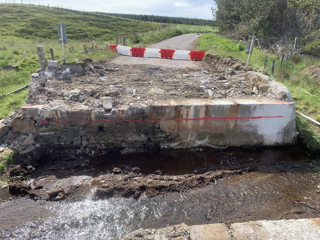 Cabrach bridge works