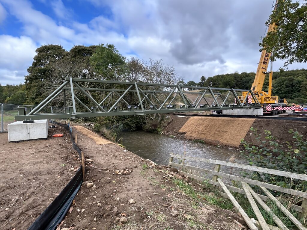 Pipe bridge install goes to plan